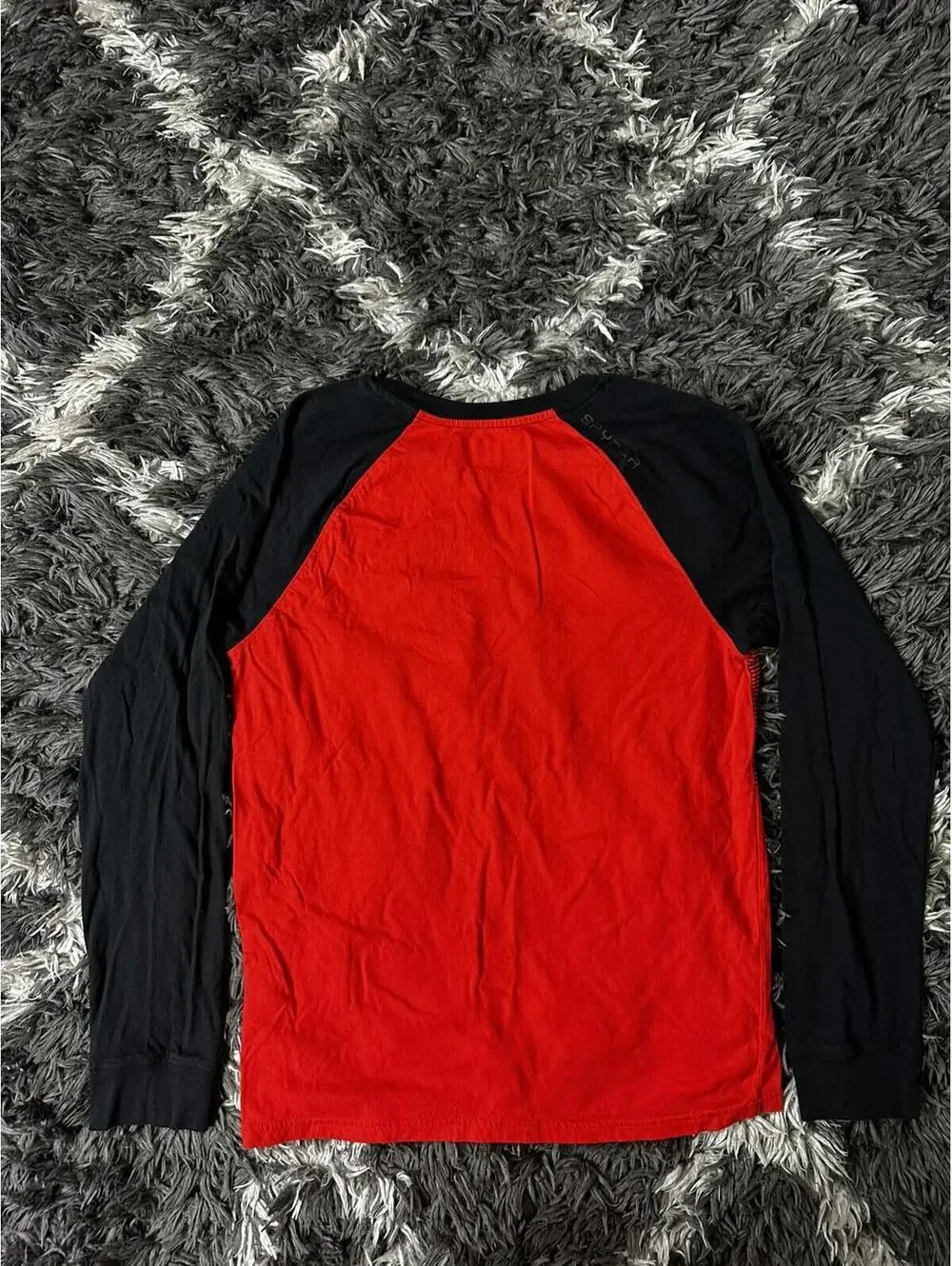 Spyder Boys XL 18/20 Red Black Raglan Long Sleeve Spider Graphic T-Shirt